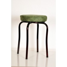 Berawond Tekli Yeşil Silinebilir Kumaş Bordo Profil Ahtapot Tabure Metal Tabure Mutfak Taburesi