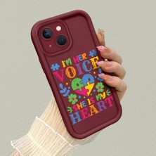 HONTINGA iPhone 14 Plus ile Uyumlu Kılıfı Düşüme Önleyici Basitlik Anti Düşme Kamera Korumali Çiçek Bordo Desen Yumuşak Silikon Telefon Kılıfı Kadın ve Erkek Için Uygundur K2-7152