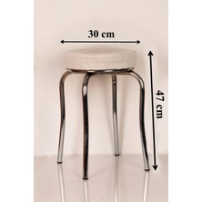 Berawond Beyaz Profil Tabure Metal Tabure Mutfak Taburesi Kalın Tabure