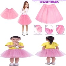 Magicool Pembe Renk Tütü Etek Bale Eteği Gösteri Eteği Çocuk Bebek Boy