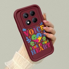 HONTINGA Xiaomi Redmi Note 14 Pro Plus ile Uyumlu Kılıfı Düşüme Önleyici Basitlik Anti Düşme Kamera Korumali Çiçek Bordo Desen Yumuşak Silikon Telefon Kılıfı Kadın ve Erkek Için Uygundur K2-7152