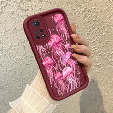 HONTINGA Xiaomi Redmi Note 12 Pro 4g ile Uyumlu Kılıfı Düşüme Önleyici Basitlik Anti Düşme Kamera Korumali Manet Bordo Desen Yumuşak Silikon Telefon Kılıfı Kadın ve Erkek Için Uygundur K2-7148