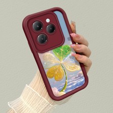 HONTINGA Infinix Hot 40 ile Uyumlu Kılıfı Düşüme Önleyici Basitlik Anti Düşme Kamera Korumali Güzel Şeyler Bordo Desen Yumuşak Silikon Telefon Kılıfı Kadın ve Erkek Için Uygundur K2-7151