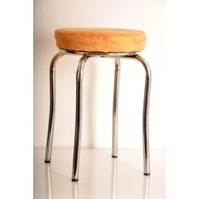 Berawond 5 Adet Sarı Silinebilir Kumaş Profil Tabure Metal Tabure Mutfak Taburesi Kalın Tabure