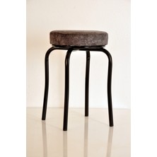 Berawond 10 Adet Gri Silinebilir Kumaş Siyah Profil Tabure Metal Tabure Mutfak Taburesi Kalın Tabure