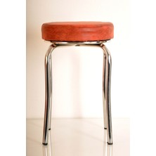 Berawond 10 Adet Kiremit Kumaş Profil Tabure Metal Tabure Mutfak Taburesi Kalın Tabure