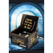 Always Temalı Ahşap Işlemeli Mekanik Müzik Kutusu - Büyüleyici ve Şık Hediye