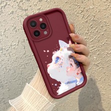 HONTINGA iPhone 14 Pro Max ile Uyumlu Kılıfı Düşüme Önleyici Basitlik Anti Düşme Kamera Korumali Güzel Şeyler Bordo Desen Yumuşak Silikon Telefon Kılıfı Kadın ve Erkek Için Uygundur K2-7151