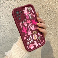 HONTINGA Xiaomi Redmi Note 10S ile Uyumlu Kılıfı Düşüme Önleyici Basitlik Anti Düşme Kamera Korumali Sanat Çizimi Bordo Desen Yumuşak Silikon Telefon Kılıfı Kadın ve Erkek Için Uygundur K2-7134