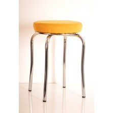 Berawond 6 Adet Sarı Tay Tüyü Profil Tabure Metal Tabure Mutfak Taburesi Kalın Tabure