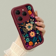HONTINGA Tecno Spark 20 Pro ile Uyumlu Kılıfı Düşüme Önleyici Basitlik Anti Düşme Kamera Korumali Sanat Çizimi Bordo Desen Yumuşak Silikon Telefon Kılıfı Kadın ve Erkek Için Uygundur K2-7134