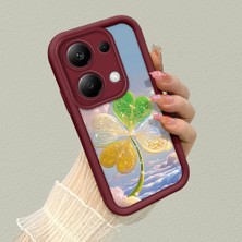 HONTINGA Xiaomi Redmi Note 14S ile Uyumlu Kılıfı Düşüme Önleyici Basitlik Anti Düşme Kamera Korumali Güzel Şeyler Bordo Desen Yumuşak Silikon Telefon Kılıfı Kadın ve Erkek Için Uygundur K2-7151