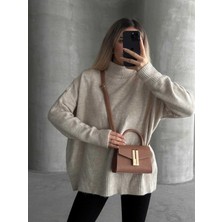 Kadın Bunny Model Toka Detaylı Çapraz El ve Omuz Çantası