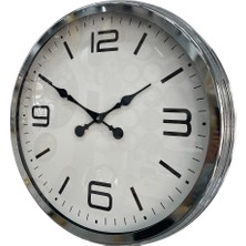 Almira Butik Zentime Krom Modern 60 cm Metal Duvar Saati