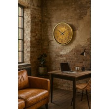 Almira Butik Zentime Bronz Nostalji 52 cm Metal Eskitme Duvar Saati