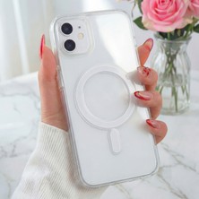 Fibaks Apple Iphone 11 Kılıf Kablosuz Şarj Magsafe Uyumlu Köşe Korumalı Şeffaf Kılıf