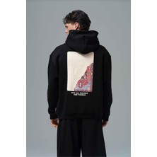 Oversize Baskılı Kapüşonlu Sweatshirt - Anti-Peeling %100 Pamuk - S - 7xl