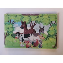 Keskin Color Ahşap Puzzle 35 Parça 20X30 cm Sevimli Hayvanlar
