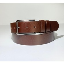 Kemerbox %100 Hakiki Deri Kahverengi Erkek Kemer 3,5 cm