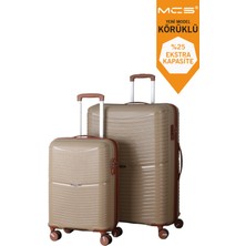 MÇS V379 Aura Y.üretim Pp Valiz 55 cm + 75 cm Siyah Set