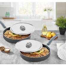 Eda Granit Balık Tavası - 32 cm Kapaklı Balık Tavası