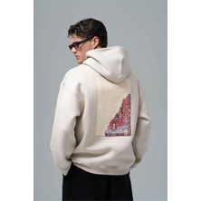 Oversize Baskılı Kapüşonlu Sweatshirt - Anti-Peeling %100 Pamuk - S - 7xl