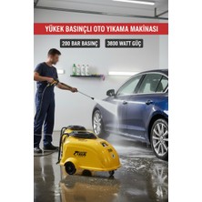 HDF 200 Bar Profesyonel Oto Yıkama Makinesi 3800W - Sanayi Tipi Basınçlı Yıkama