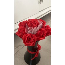 Dekoratif Solmayan Kırmızı Gül