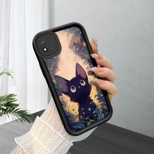 HONTINGA Realme C20 ile Uyumlu Kılıfı Düşüme Önleyici Basitlik Anti Düşme Kamera Korumali Çiçeklerdeki Kedi Desen Yumuşak Silikon Telefon Kılıfı Kadın ve Erkek Için Uygundur K2-0254