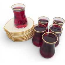 Sudedi Home Altın Yaldızlı 6’lı Çay Bardağı Seti – Şıklığı Masaya Taşı