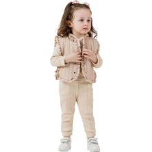 Gültekin Bebe Hippıl Çiçekli Yelekli 3 Lü Takım 6-18 AYLIK-5230508 - Bej