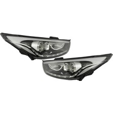 HYS Far Takım Sağ + Sol Hyundaı IX35 2010-2015 | Ledli Motorlu Mercekli