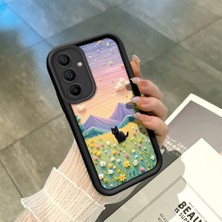HONTINGA Samsung Galaxy A15 ile Uyumlu Kılıfı Düşüme Önleyici Basitlik Anti Düşme Kamera Korumali Çiçeklerdeki Kedi Desen Yumuşak Silikon Telefon Kılıfı Kadın ve Erkek Için Uygundur K2-0254