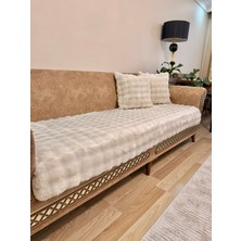 Kalın Peluş Koltuk Örtüsü 3lü Koltuk Için 80X200 Ölçü