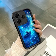 HONTINGA Xiaomi Redmi 13X ile Uyumlu Kılıfı Düşüme Önleyici Basitlik Anti Düşme Kamera Korumali Denizdeki Küçük Tekne Desen Yumuşak Silikon Telefon Kılıfı Kadın ve Erkek Için Uygundur K2-0256