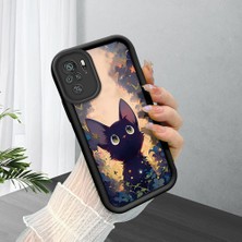 HONTINGA Xiaomi Redmi Note 10 4g ile Uyumlu Kılıfı Düşüme Önleyici Basitlik Anti Düşme Kamera Korumali Çiçeklerdeki Kedi Desen Yumuşak Silikon Telefon Kılıfı Kadın ve Erkek Için Uygundur K2-0254