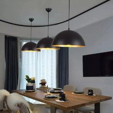 Riolight Vintage,modern Mutfak,oda,cafe Için 1XE27 Siyah Metal Sarkıt Avize ÇAP:40CM 1ADET Fiyatıdır