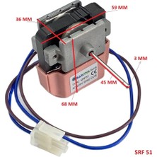 Akat Arçelik Ile Uyumlu Beko Altus Nofrost Buzdolabı Ince Milli Iç Fan Motoru Srf 51