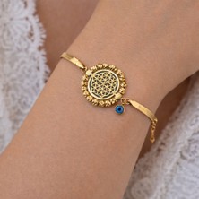 Yush Aksesuar Dorika Taşlı Italyan Zincir Bileklik