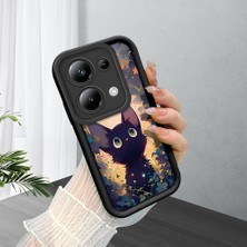 HONTINGA Poco M6 Pro 4g ile Uyumlu Kılıfı Düşüme Önleyici Basitlik Anti Düşme Kamera Korumali Çiçeklerdeki Kedi Desen Yumuşak Silikon Telefon Kılıfı Kadın ve Erkek Için Uygundur K2-0254