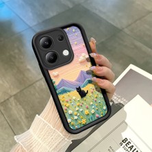 HONTINGA Xiaomi Redmi Note 13 ile Uyumlu Kılıfı Düşüme Önleyici Basitlik Anti Düşme Kamera Korumali Çiçeklerdeki Kedi Desen Yumuşak Silikon Telefon Kılıfı Kadın ve Erkek Için Uygundur K2-0254
