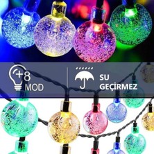 Gaman Güneş Enerjili 20 LED Renkli Kristal Toplu Bahçe Ledi Dekoratif LED 8 Modlu