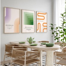 Pam Studio Bauhaus Tarzı 3’lü Poster Seti – Modern Soyut Çizgiler ve Minimalist Duvar Dekoru
