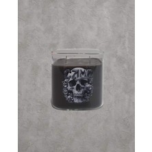 Czmd Skullcube Kurukafa Baskılı Kare Cam Kokulu Mum | %100 Soya Wax