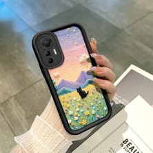 HONTINGA Xiaomi Mi 13 Lite ile Uyumlu Kılıfı Düşüme Önleyici Basitlik Anti Düşme Kamera Korumali Çiçeklerdeki Kedi Desen Yumuşak Silikon Telefon Kılıfı Kadın ve Erkek Için Uygundur K2-0254