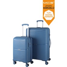 MÇS V379 Aura Y.üretim Pp Valiz 55 cm + 75 cm Siyah Set
