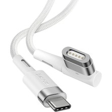 Zinc Manyetik L Uçlu 60W Macbook Hızlı Şarj Güç Kablosu 2M-(5775)