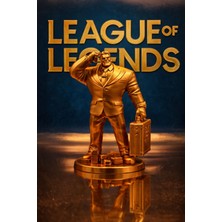 ✨ Lol Evreninden Dr. Mundo Temalı Parlak Bronz Görünümlü Koleksiyon Figürü | Masaüstü Dekor & Oyun Odası Aksesuarı |