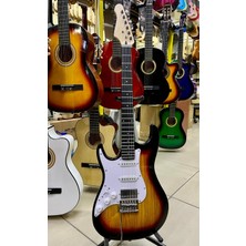 Nota Müzik Aletleri Solak Sunburst Hss Elektro Gitar- Kılıf + Kablo+ Pena + Akort Aleti Dahil