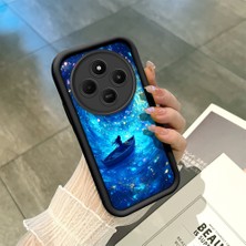 HONTINGA Xiaomi Redmi 14C ile Uyumlu Kılıfı Düşüme Önleyici Basitlik Anti Düşme Kamera Korumali Denizdeki Küçük Tekne Desen Yumuşak Silikon Telefon Kılıfı Kadın ve Erkek Için Uygundur K2-0256